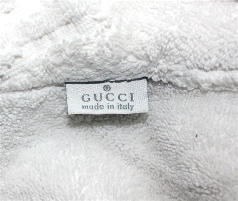 gucci robe white|Gucci bath towels and rugs.